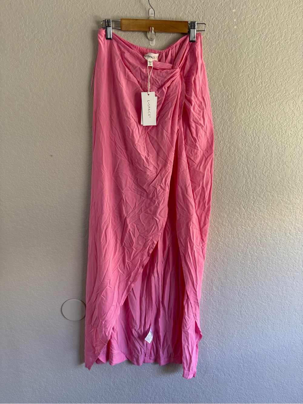 LSPACE Pink Mia Wrap Cover-Up Skirt